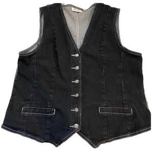 Denim vest by Denim & Company
